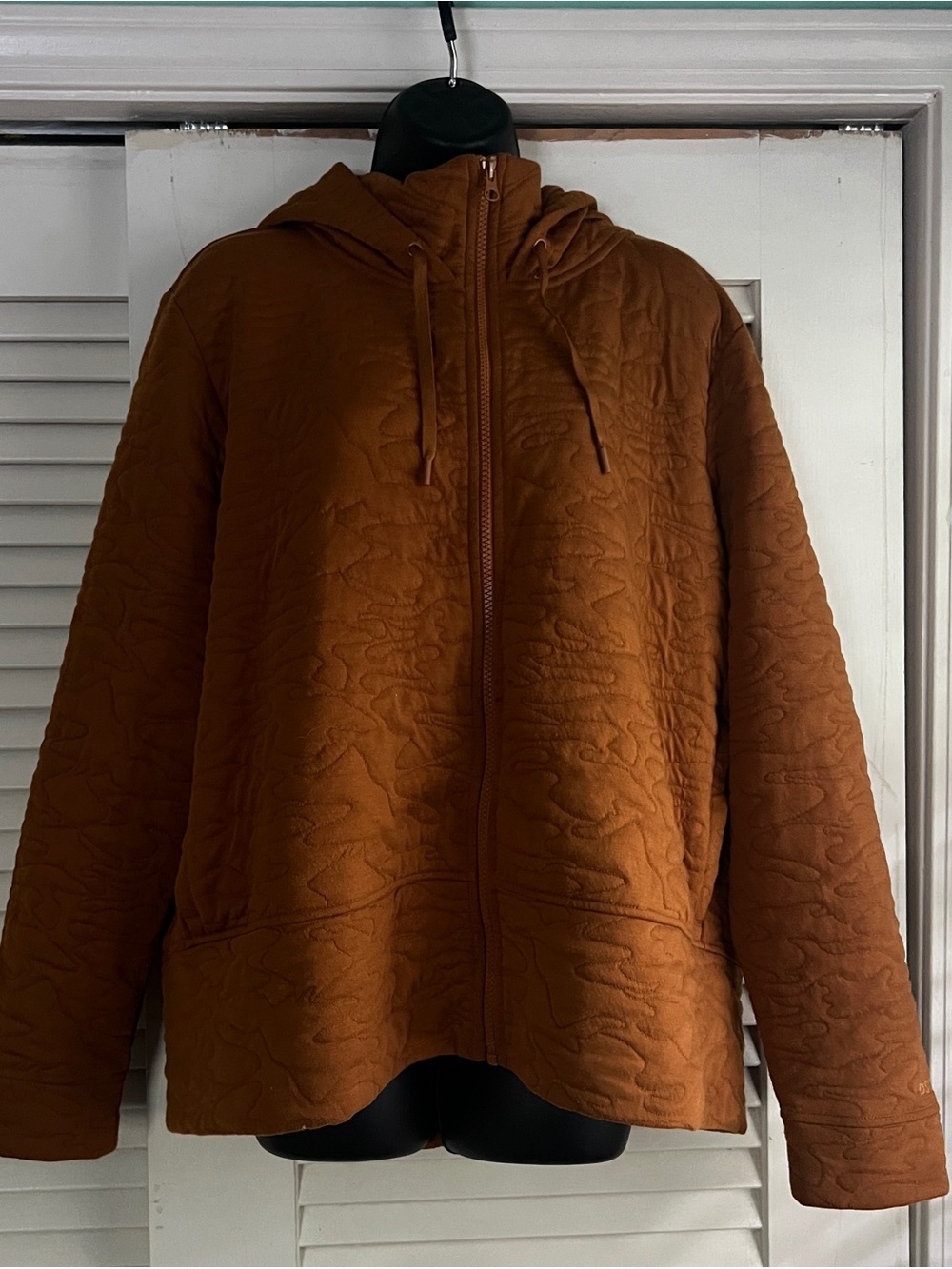DSG Quilted Hooded Jacket in Burnt Orange